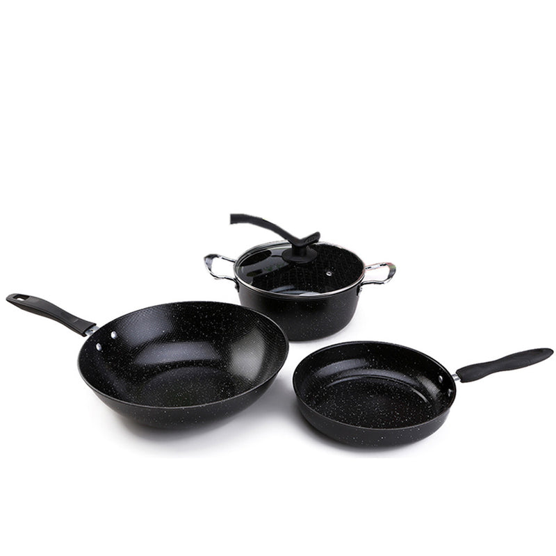 Ovela 4 Piece Stone Quartz Coated Non-Stick Cookware Set