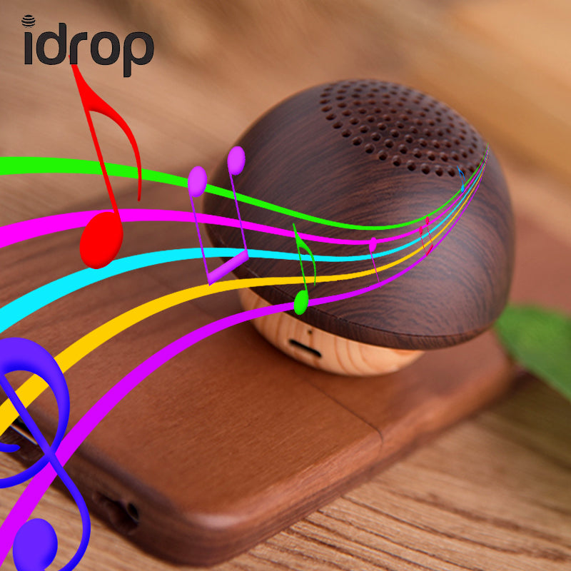 idrop Portable Mini Wireless Bluetooth Mushroom Speaker for iPhone iPad Android (Sling Not Included)