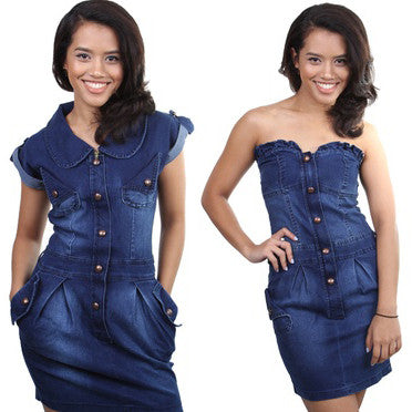 Short Blue Jeans Pants Skirt