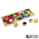idrop Creative Kids Children Wood Tactile Insects Shape Toy [ BR-3432 ]