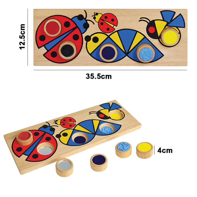 idrop Creative Kids Children Wood Tactile Insects Shape Toy [ BR-3432 ]