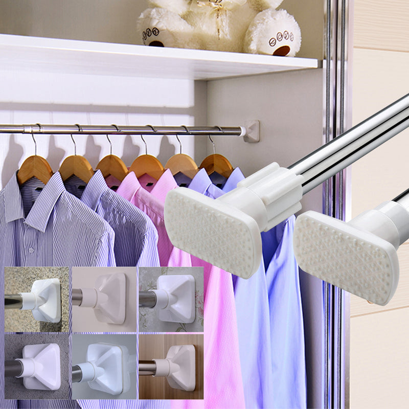 idrop Bathroom Shower Curtain Telescopic Rod Racks