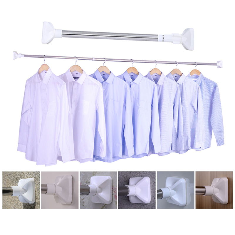 idrop Bathroom Shower Curtain Telescopic Rod Racks