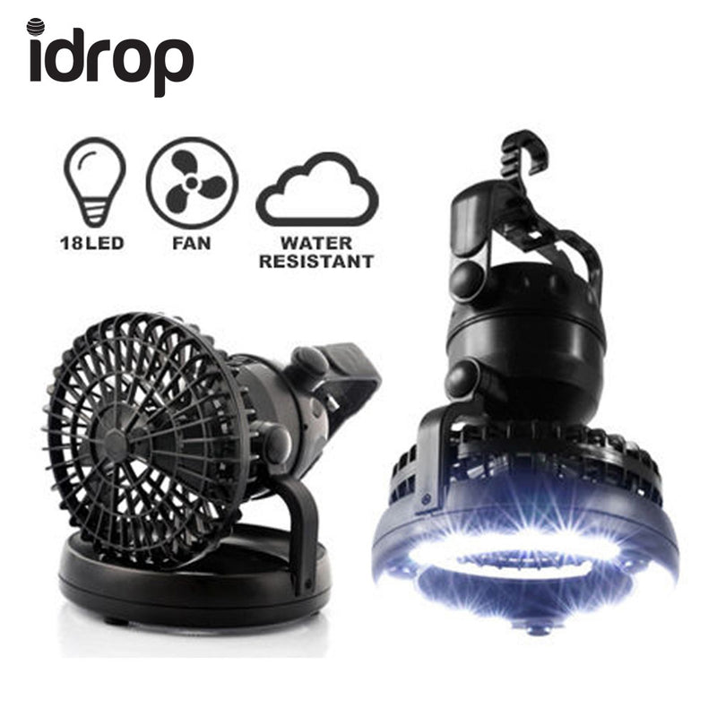 idrop 2in1 Portable Outdoor Camping Combo Light Tent Lantern and Fan with Hook