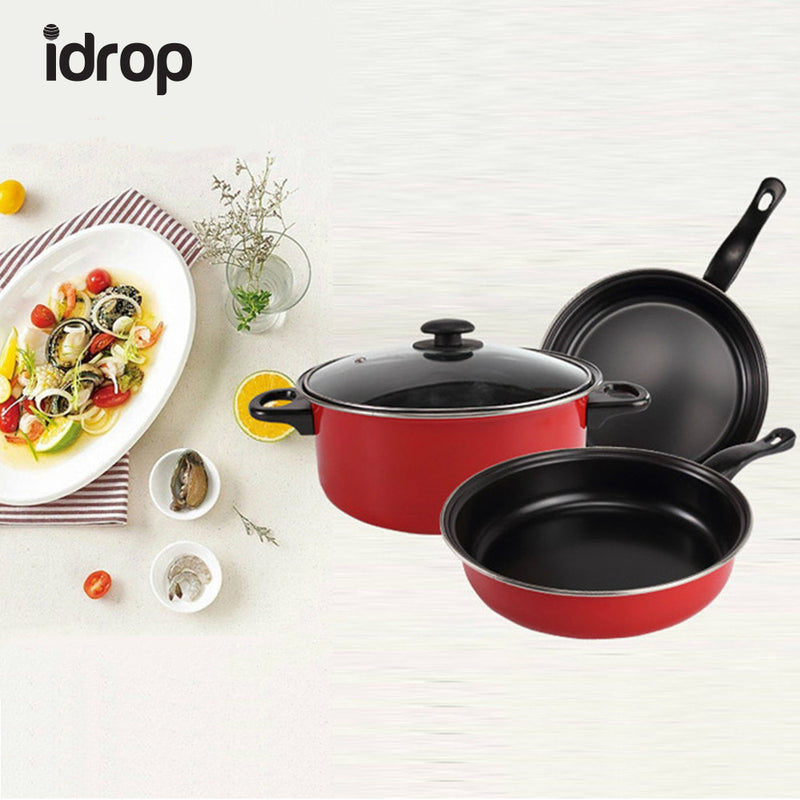 idrop Three-piece Cookware pan and pot set  with lid