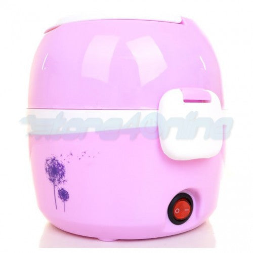 Two Tier Multi-Functional Electric Lunch Box - 1.2L (Pink)