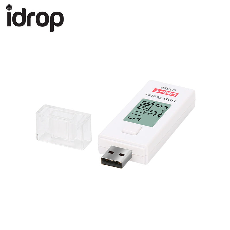 idrop UNI-T UT658 Digital LCD USB Voltage Current Meter U Disk Voltmeter AmMeter Charging Capacity Tester