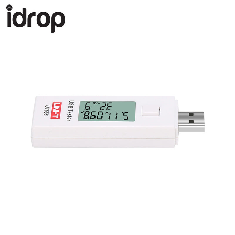 idrop UNI-T UT658 Digital LCD USB Voltage Current Meter U Disk Voltmeter AmMeter Charging Capacity Tester