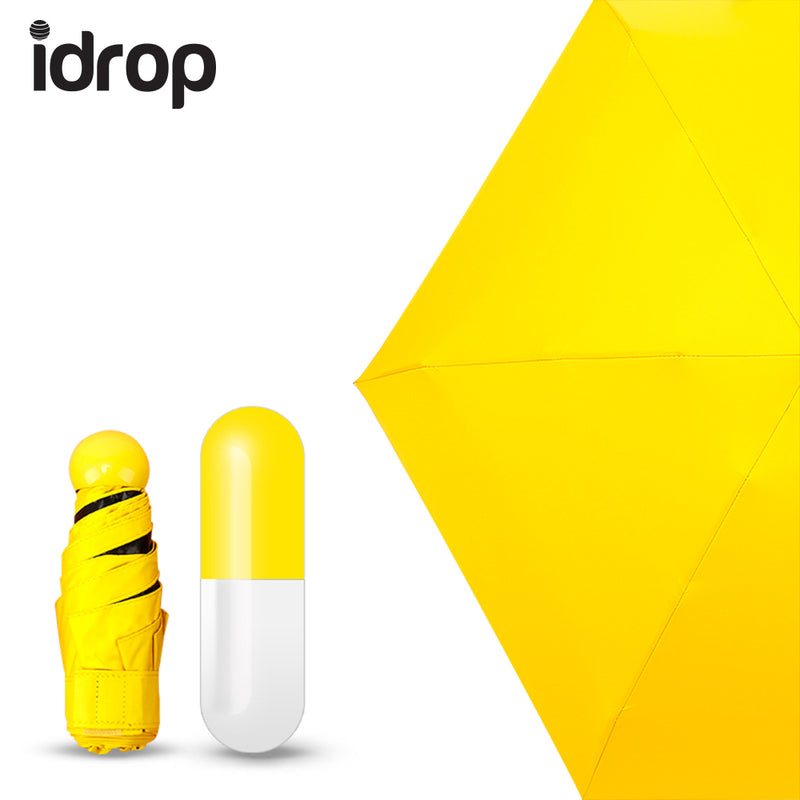 idrop Mini Pill Capsule Style Umbrella Compact Pill Capsule Style Anti-UV Portable Umbrella [Send by randomly color]