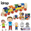 idrop Kids Children Creative Colorful Unit Block Train Wood Material [BR-35021]
