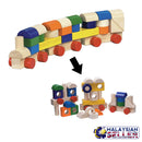 idrop Kids Children Creative Colorful Unit Block Train Wood Material [BR-35021]