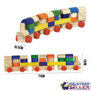 idrop Kids Children Creative Colorful Unit Block Train Wood Material [BR-35021]