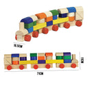 idrop Kids Children Creative Colorful Unit Block Train Wood Material [BR-35021]