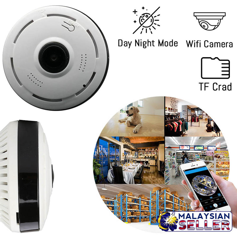 idrop V380 360-degrees Panoramic Camera Wi-Fi Connected with Mobile Phone and Video Recorders