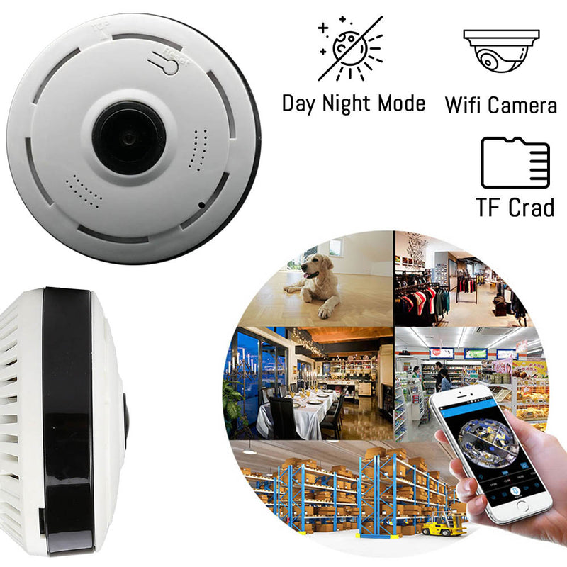 idrop V380 360-degrees Panoramic Camera Wi-Fi Connected with Mobile Phone and Video Recorders