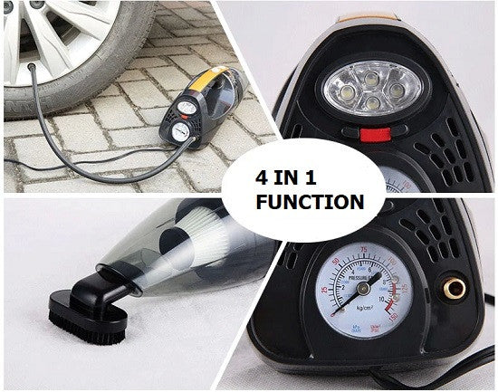 Vehicle Inflatable Lighting Multi-Function Vacuum Cleaner