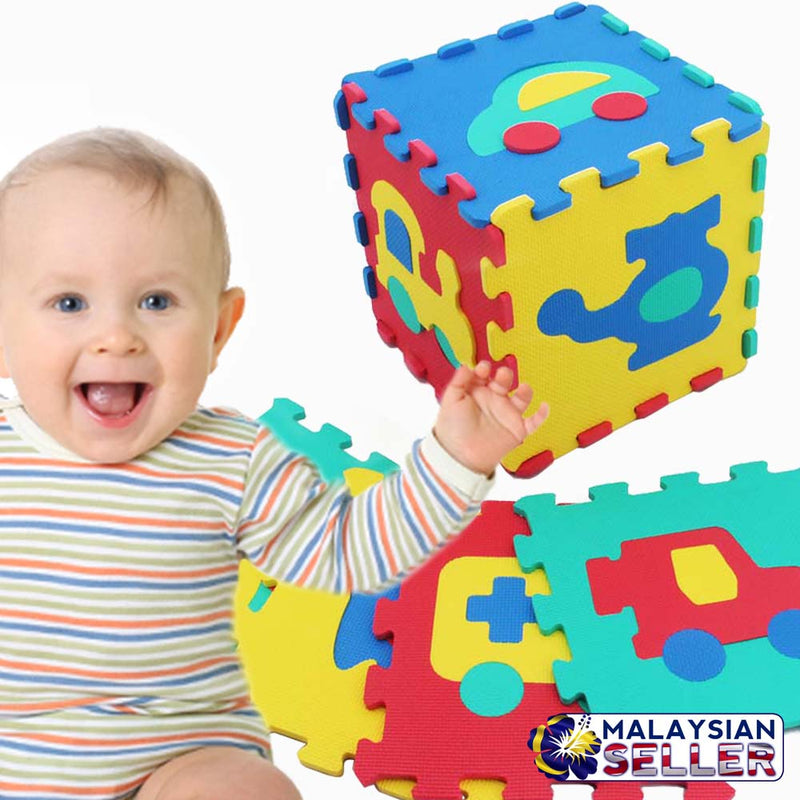 idrop Vehicle Soft Foam Puzzle Mat - Small Size - Creativity and Imagination Skill Develop