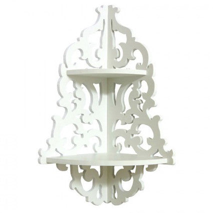 Wall Corner Rack Vintage White Wood Wall Mounted Storage Shelf Corner Rack