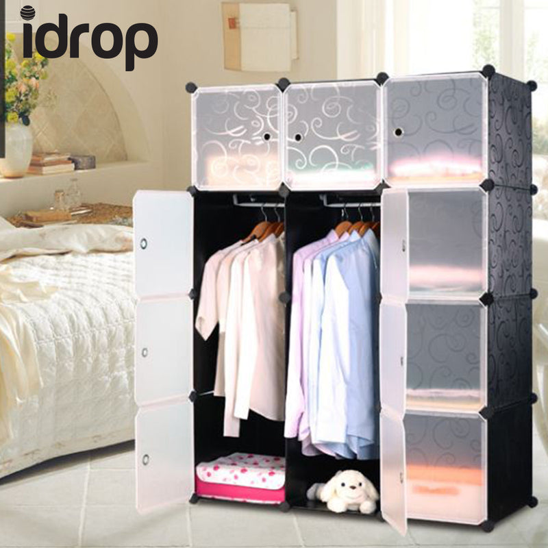 idrop 12 Cubes Wardrobe with Two Hangers