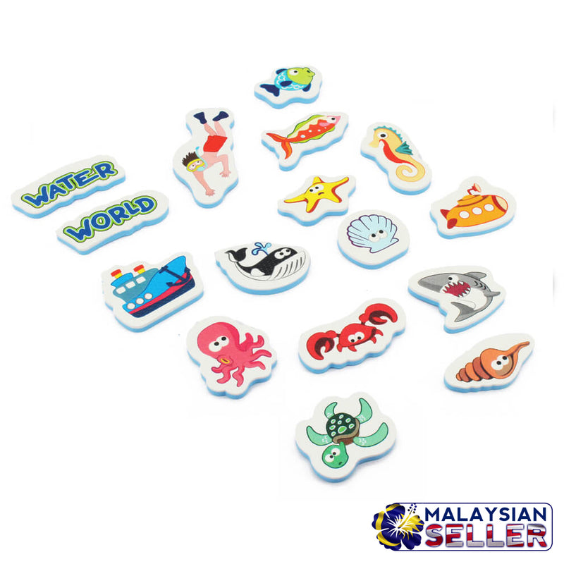 idrop Water World Bathtub Play Foam Puzzle Waterproof 16pcs