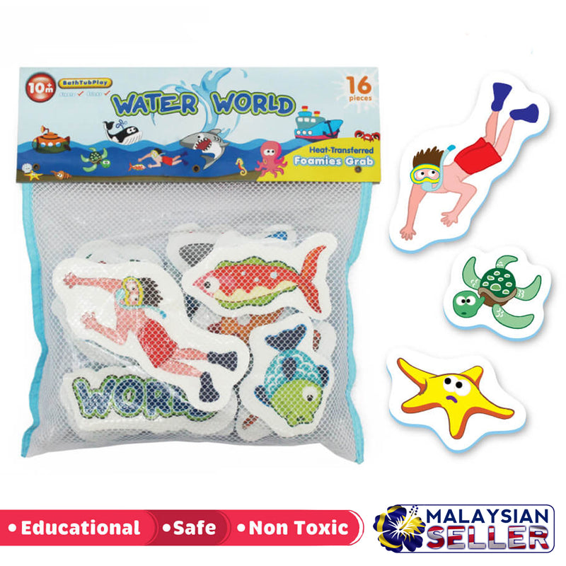 idrop Water World Bathtub Play Foam Puzzle Waterproof 16pcs