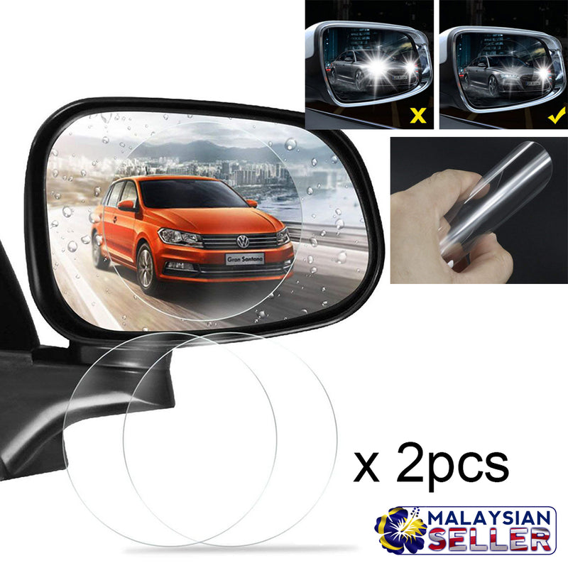 idrop Car Rearview Mirror Waterproof Membrane Anti-fog Anti-Glare Film Sticker [2pcs]