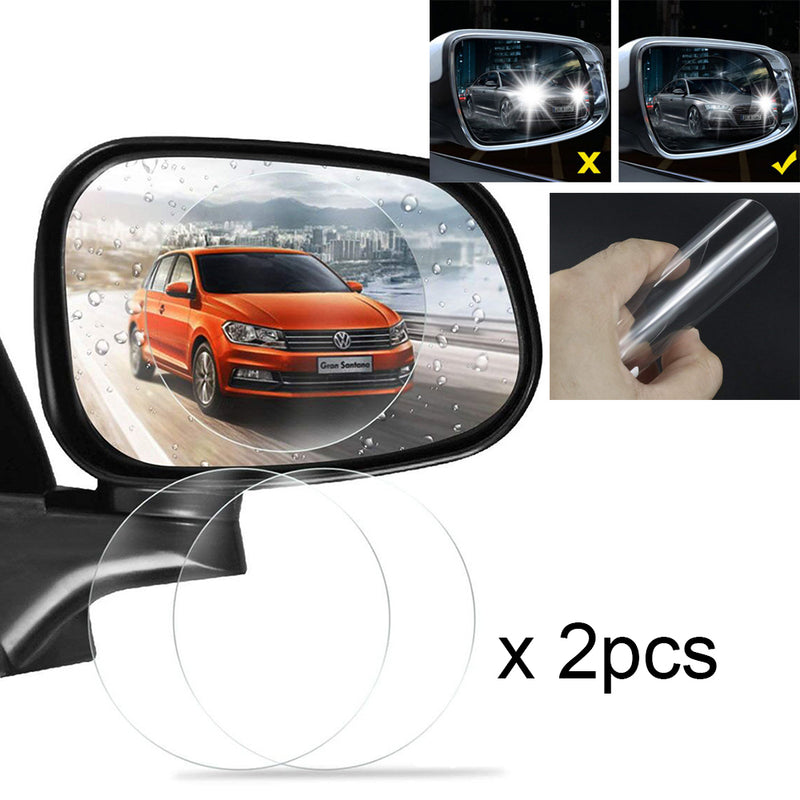 idrop Car Rearview Mirror Waterproof Membrane Anti-fog Anti-Glare Film Sticker [2pcs]