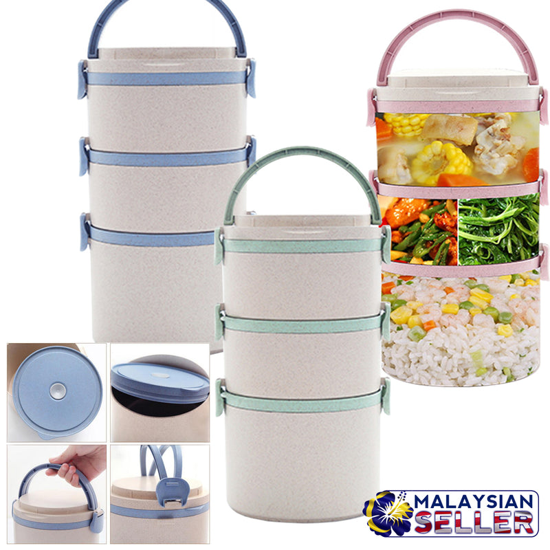 idrop Portable Leakproof Wheat Straw Lunch Box [2 Layer /3 Layer]
