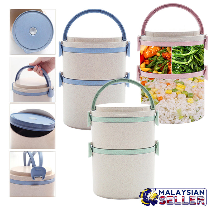 idrop Portable Leakproof Wheat Straw Lunch Box [2 Layer /3 Layer]
