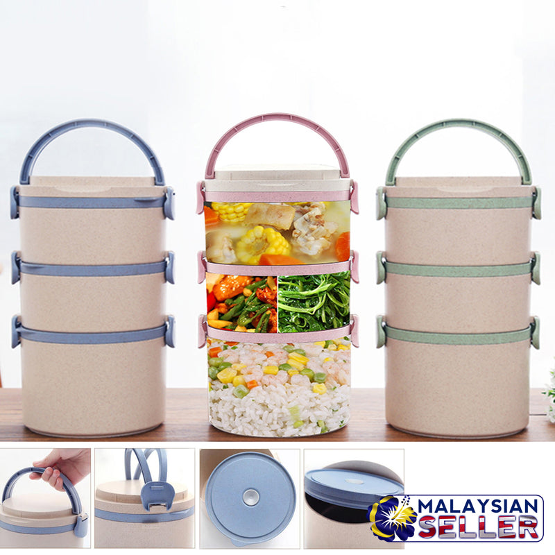idrop Portable Leakproof Wheat Straw Lunch Box [2 Layer /3 Layer]