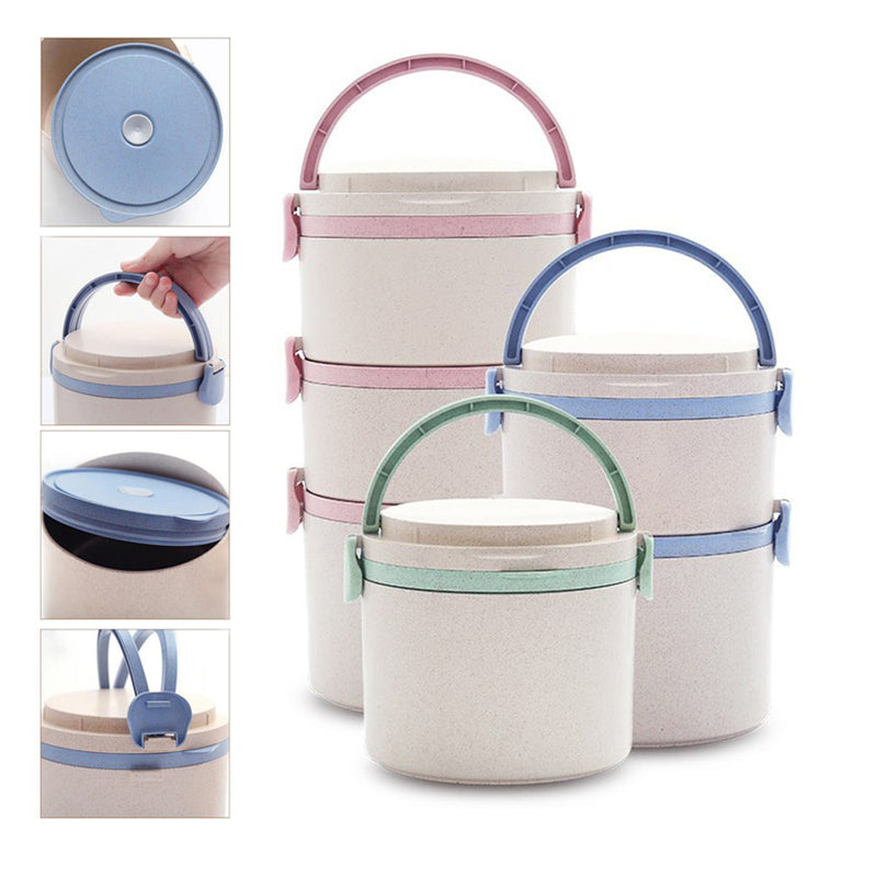 idrop Portable Leakproof Wheat Straw Lunch Box [2 Layer /3 Layer]