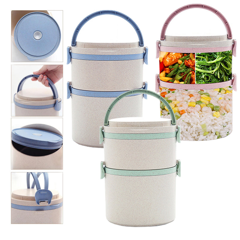 idrop Portable Leakproof Wheat Straw Lunch Box [2 Layer /3 Layer]