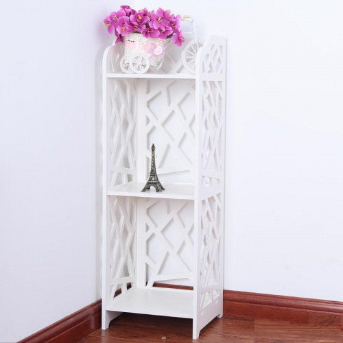 White Flower Three-Party Carved Rack
