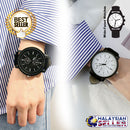 idrop Men's 40mm Wide-Faced Watches with Black & White Dial