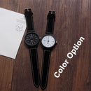 idrop Men's 40mm Wide-Faced Watches with Black & White Dial