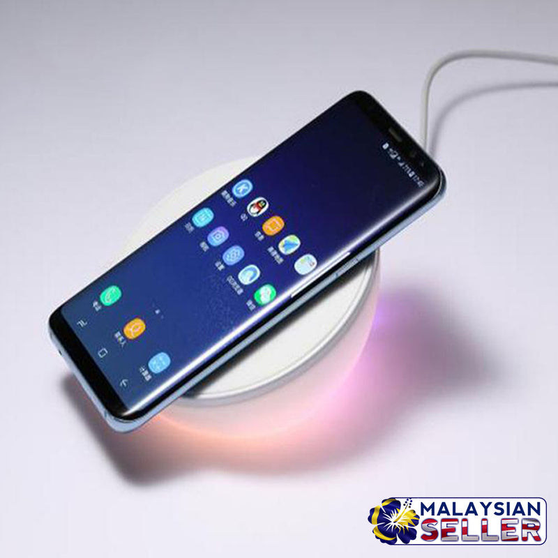 idrop Multi-Functional Qi wireless charging pad charger Dock with time Clock Desktop Lamp Feature