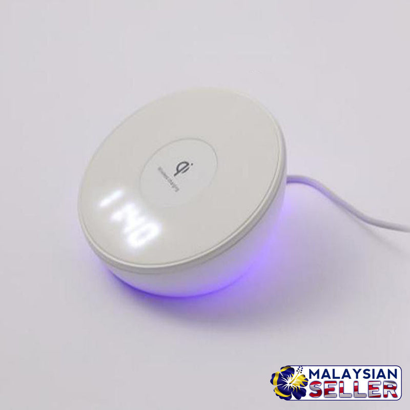 idrop Multi-Functional Qi wireless charging pad charger Dock with time Clock Desktop Lamp Feature