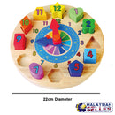 idrop Classic Wooden Round Clock Puzzle for Children Kids [ WP 9055 ]