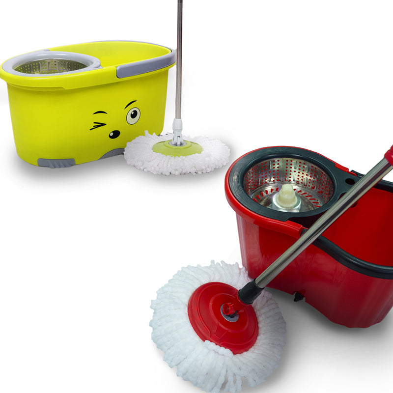 idrop 360 Degree Spin Mop with Bucket  - Extendable Mop Handlle and easy to Dismantle
