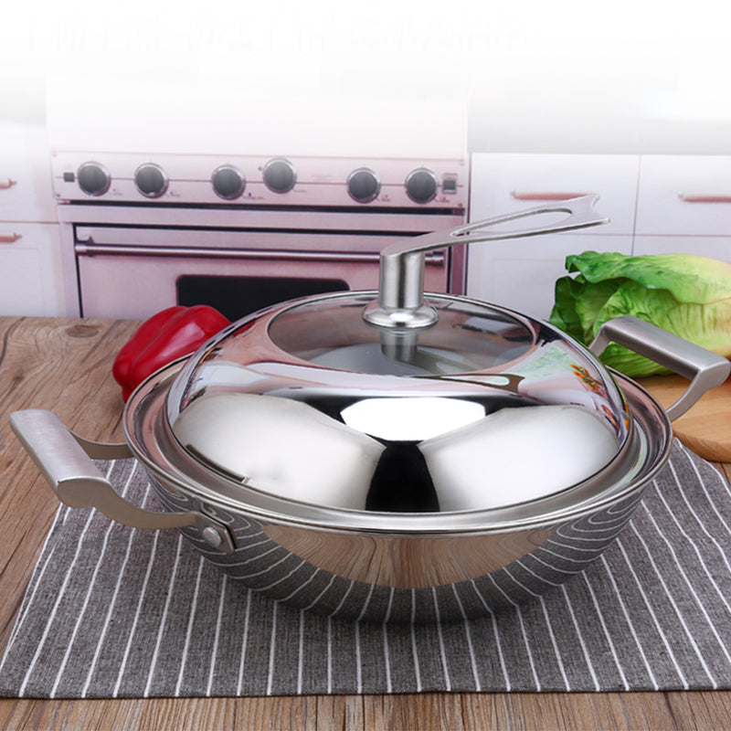 idrop Double Handle Cooking Frying Couldron Pan [ 36cm ]