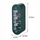 idrop Wall Mounted Vertical Seasoning Storage Box 5-Grid / Bekas Penyimpanan Perempah / (强力胶)5012