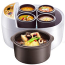 idrop [ 2L ] Minipot Multifunction Electric Cooking Stew Pot Cooker with Ceramic Stew Pot [ 1 Big Pot 4 Small Pot ]