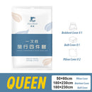 idrop Travel Disposable Bed Sheet / Quilt / Pillow Cover Non-Woven Fabric [ Super Single / Queen / King / Super King ] / Kain Cadar Dan Pembalut Tilam Selimut & Bantal Pakai Buang / 旅行一次性床单/被子/枕套无纺布【超单人/大床/大床/超大床】
