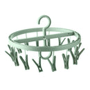 idrop [ 32CM ] 16 Clips Foldable Rotatable Hanging Drying Rack / Tempat Gantung Baju & Pakaian Ringan / 可折叠可旋转晾晒盘大号16夹(晾晒架)32CM