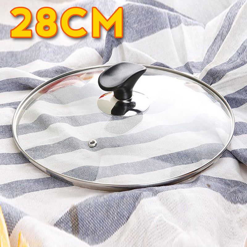 idrop [ 24CM - 30CM ] Inner Honeycomb Nonstick Single Handle Frying Pan with Glass Lid Cover / Periuk Masak Tidak Lekat dengan Penutup Kaca / 24CM - 30CM 内蜂窝不粘单柄煎锅带玻璃盖盖 [ 24CM / 26CM / 28CM / 30CM ]