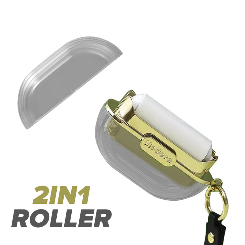 idrop [ 2 IN 1 ] Portable Hair Sticker Roller & Polyester Wire Brush with Refill Roller  / Penggelek Pelekat Rambut & Berus Polyester Mudah Alih / 太空舱双头粘毛器(细毛刷+粘毛器)