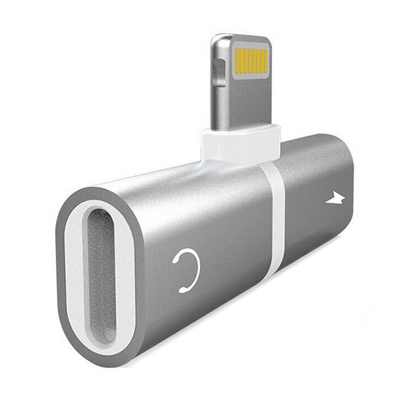 idrop 2 IN 1 Lightning Splitter Adapter [Audio/Call/Charge] Compatible for iPhone 7/8/X