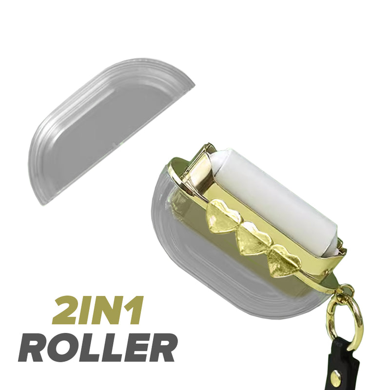 idrop [ 2 IN 1 ] Portable Hair Sticker Roller & Polyester Wire Brush with Refill Roller  / Penggelek Pelekat Rambut & Berus Polyester Mudah Alih / 太空舱双头粘毛器(细毛刷+粘毛器)