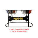 idrop Elevated Steel Double Feeder For Pet Cat & Dog / Tempat Makan Haiwan Peliharaan Kucing & Anjing Dua Dalam Satu / 高架钢制双喂食器，适用于宠物猫狗