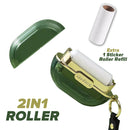 idrop [ 2 IN 1 ] Portable Hair Sticker Roller & Polyester Wire Brush with Refill Roller  / Penggelek Pelekat Rambut & Berus Polyester Mudah Alih / 太空舱双头粘毛器(细毛刷+粘毛器)